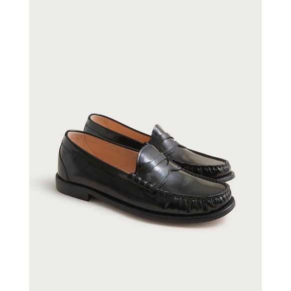 J. Crew Shoes - J. Crew Black Winona penny loafers in Italian spazzolato leather 8.5